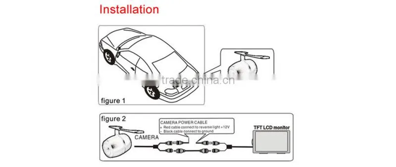 FCC certificate Car rear view camera with normal view switchable car rear camera
