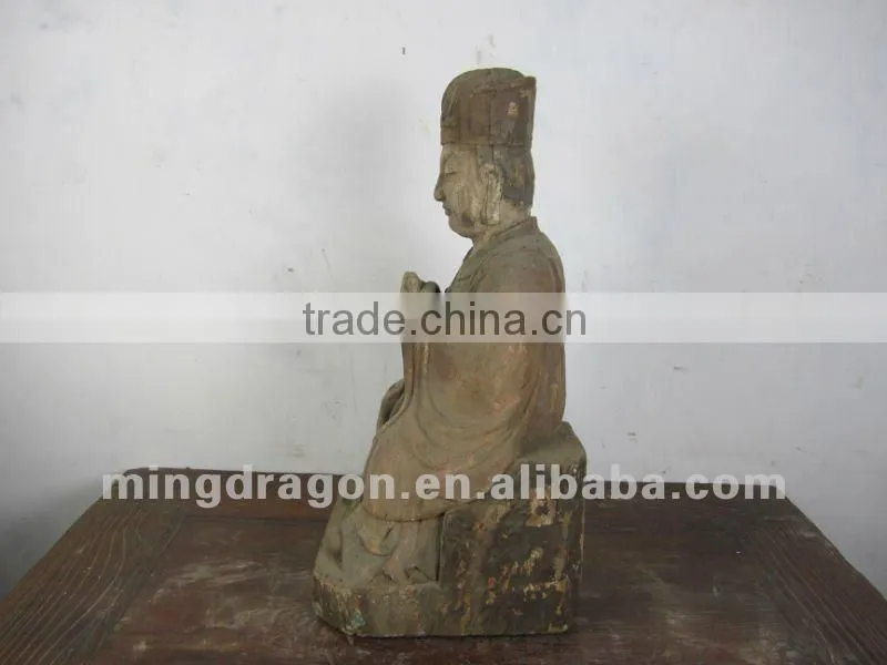 chinese antique furniture wood buddha