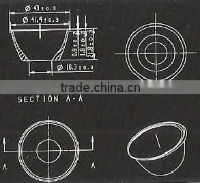 New led COB reflector with lens for down light 60 degree