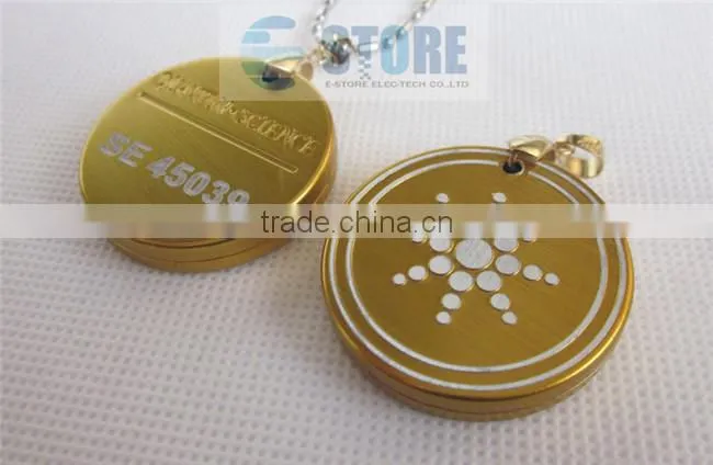 Sunflower Gold Aluminium Alloy Quantum Science Scalar Energy Pendant