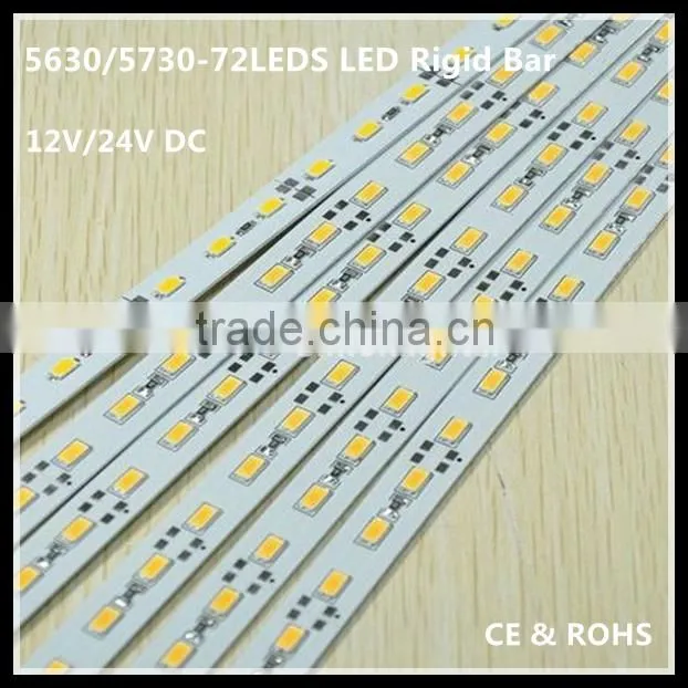 New Hot !!! 12V DC 72 leds SMD 5730 / 5630 Led Strip Rigid Bar