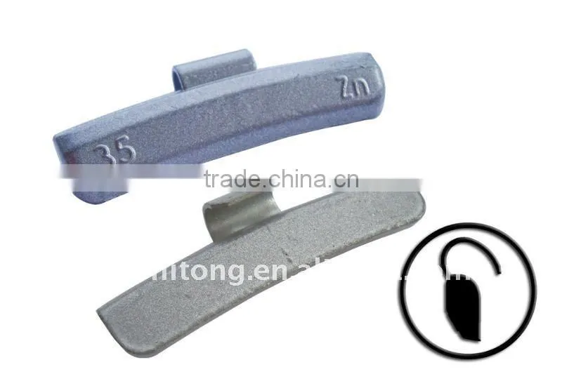 zn wheel weights and clips for alloy rims