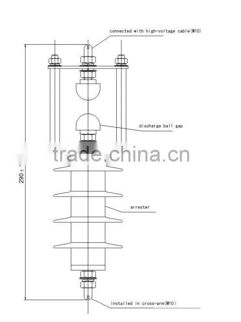 10KV 5KA zno Surge Arresters