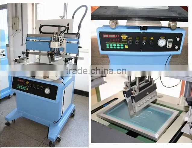 LC automatic flatbed screen printing machine with vacuum table for ruler paper bag