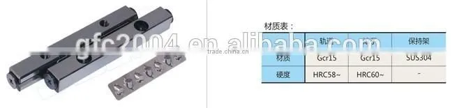 Crossed Roller slide way Linear Motion slide way