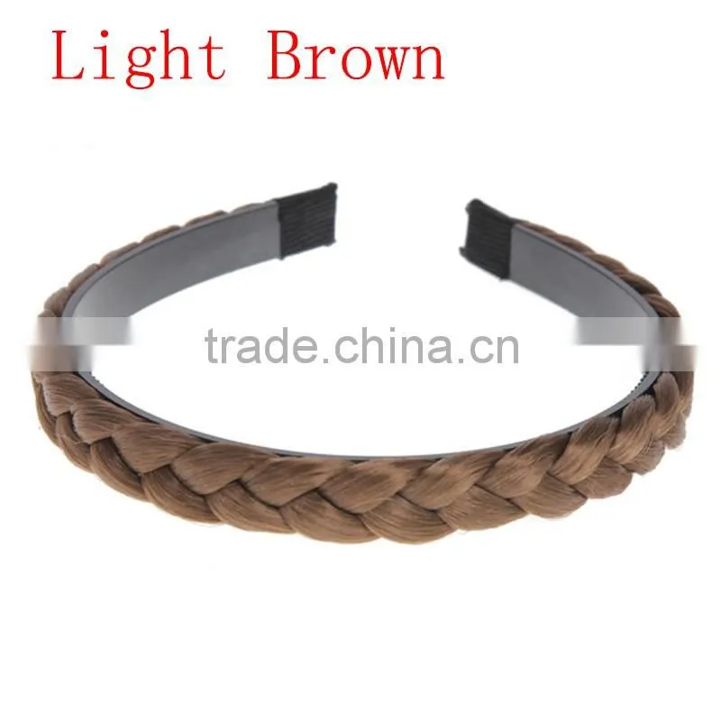 1PC Vintage Twisted Wig Headband For Women Wedding Hair Bands Hairband Plaited Braided Hair Accessories