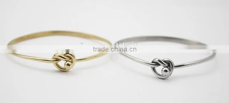 Gold and Silver Wire Design Best Friends Stainless Steel Bracelet