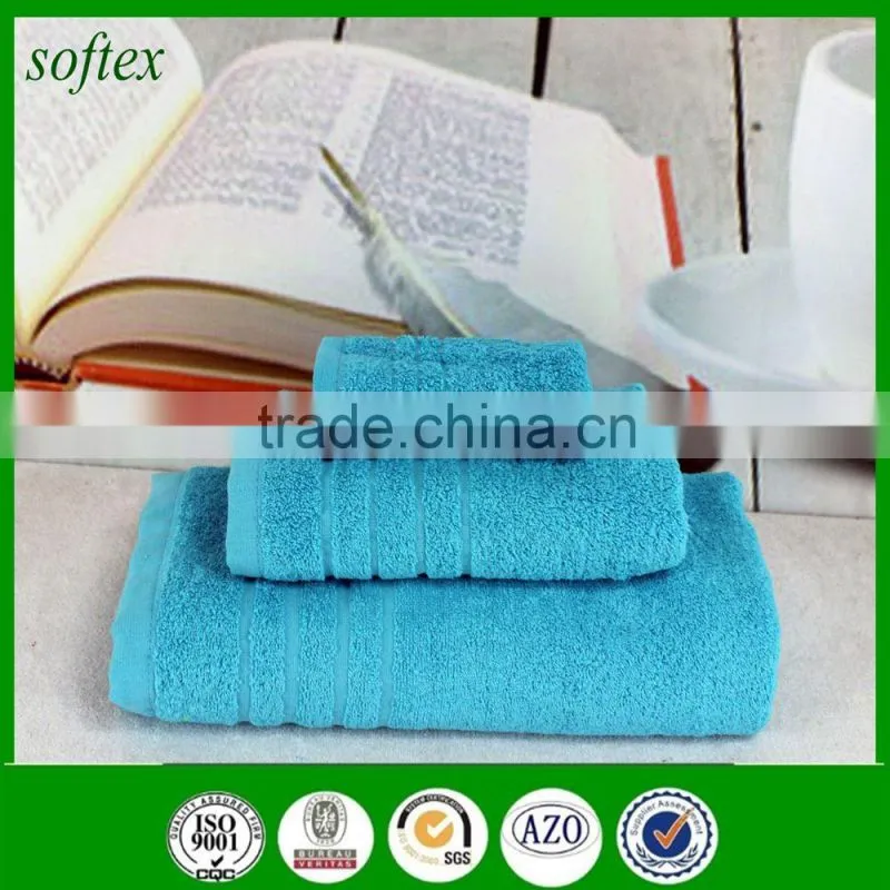 China wholesale luxury 100% cotton terry 3pcs guest bathroom towel set