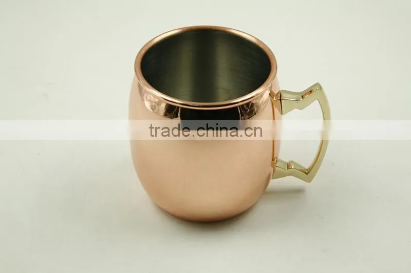 Hot sale 16oz manufacturer moscow mule copper solid mug