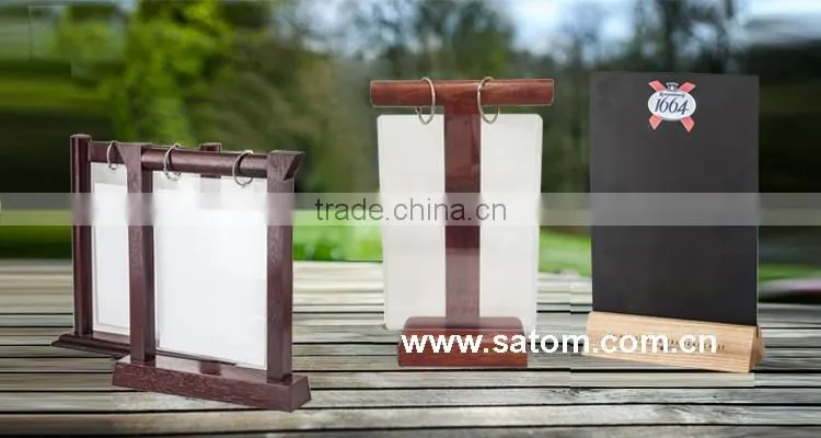 Hot Selling High-Precision Printing Restaurant Wooden Menu Stand Holder