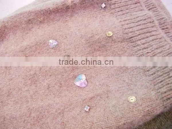 fashion Angora wool gloves scarf set