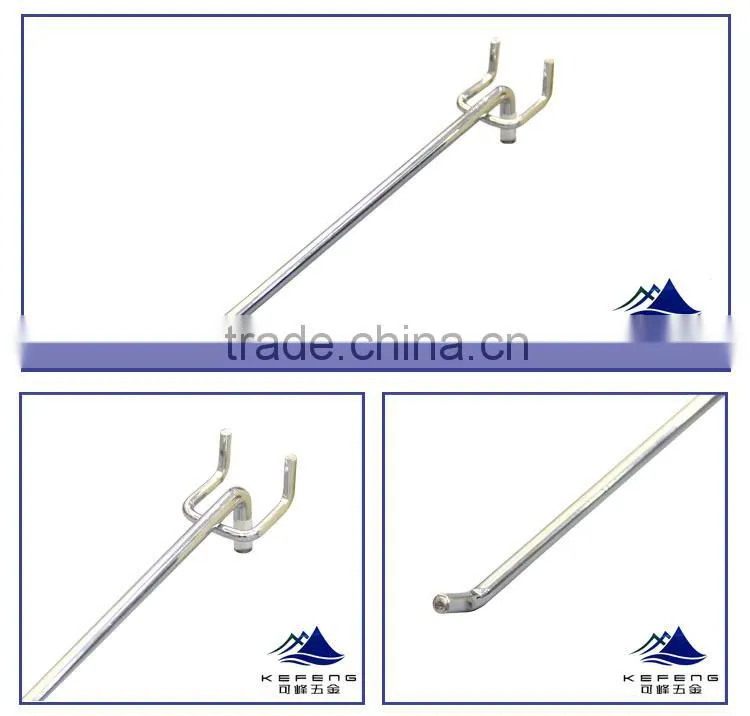 metal pegboard display hook, pegboard hook KF-J027
