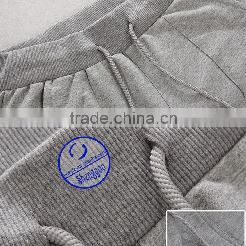 2015 new design grey women blank jogger pants