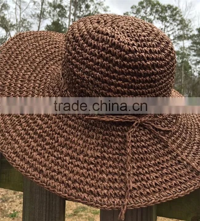 Fashion Women Girl Floppy Derby Hat Wide Large Brim Summer Beach Straw Sun Hat