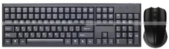 Hot selling usb computer wireless slim standard mouse and keyboard combo