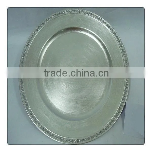 Decorative Plastic Crystal Charger Plates