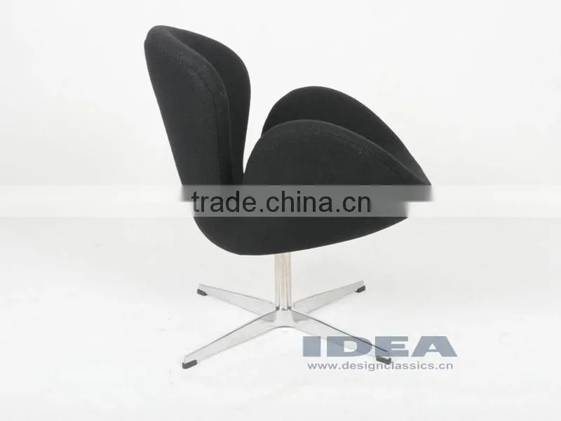 Replica Arne Jocabsen Swan Chair - Black Fabric