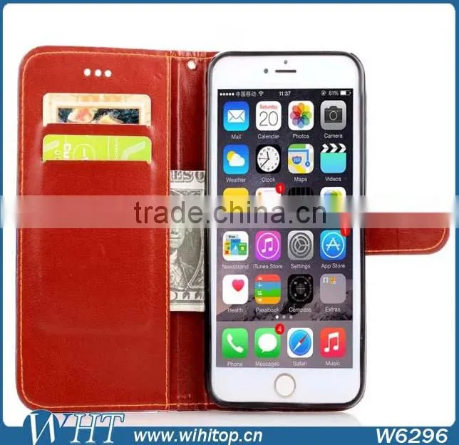 Magnetic Phone Case for iPhone 6 Plus 5.5", Folio Stand Leather Case for iPhone 6 Plus with Answer Calls Hole