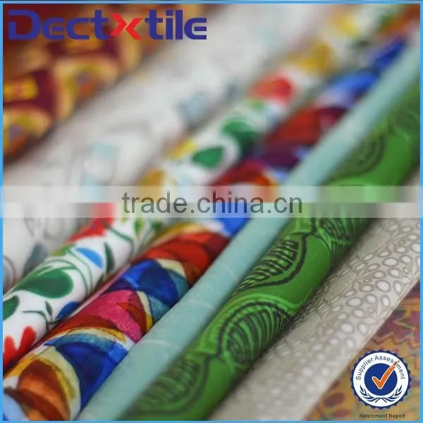 2016 diffrent design fashion textile comfortable printed satin fabric for bed sheet