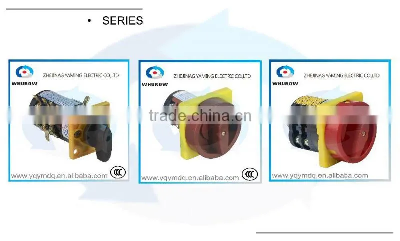 Rotary switch YMZ12-50/4 changeover cam combination switch 4 poles 14 positions 14 terminals 50A Ui 690V sliver point contacts