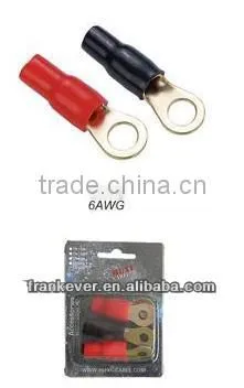 insulated 6AWG cable ring terminal Copper Terminal for Automobile,Motorcycle,Lightings,Swiches and Radios