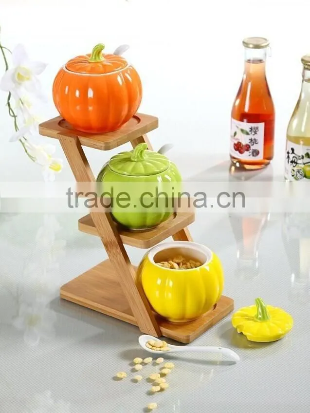 High quality airtight ceramic spice jars