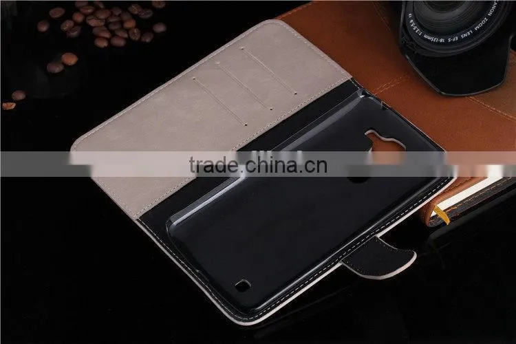 Professional pouch plain leather for LG G PRO 2 F350 customize design case