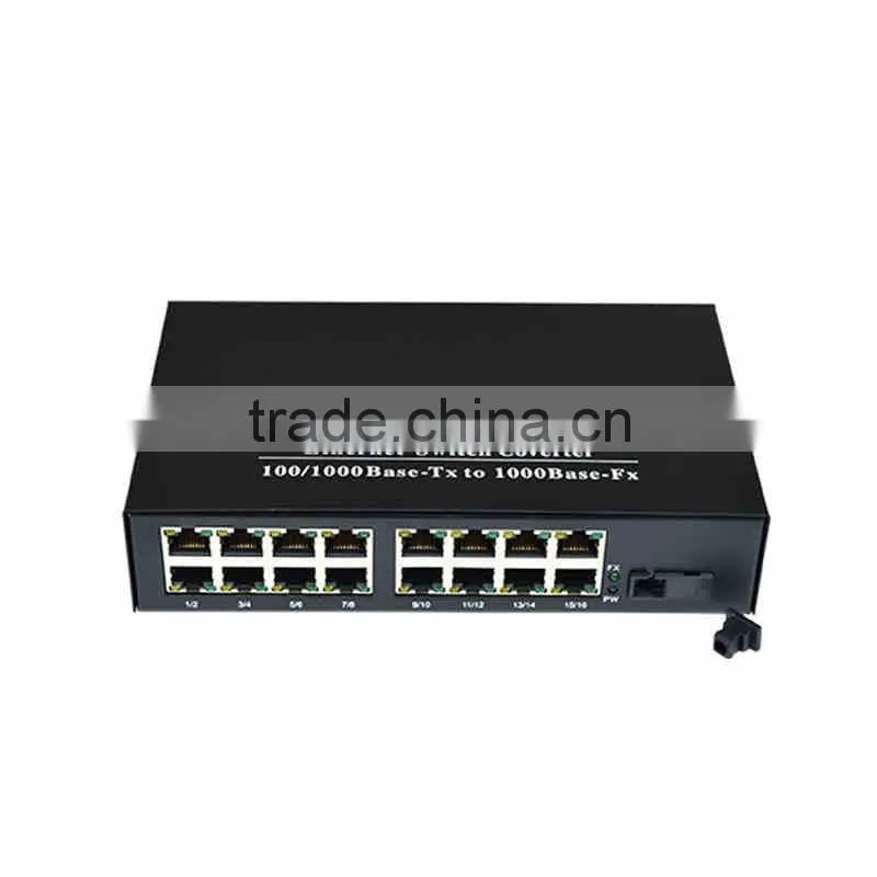 16 ports+1 fiber Gigabit Ethernet Optical Fiber Switch