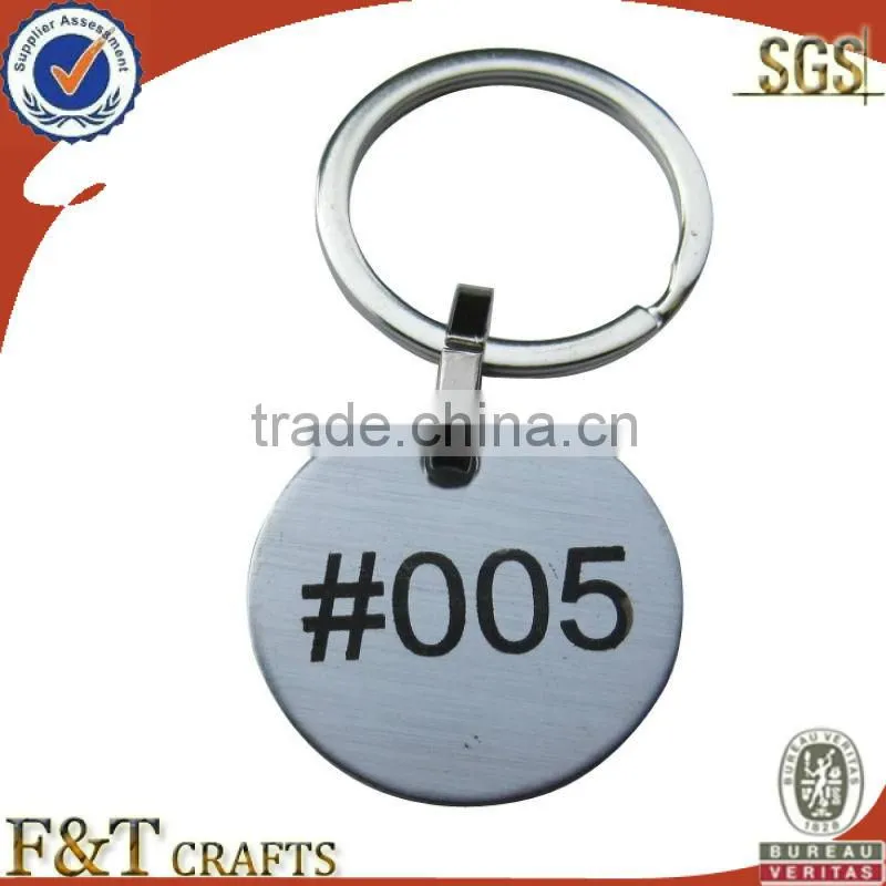 Leather customized logo personalized double keyrings keychain