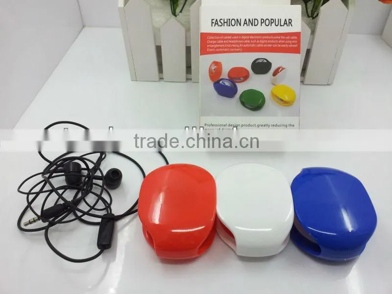 Logo Custom Retractable Earphones/retractable earphone winder
