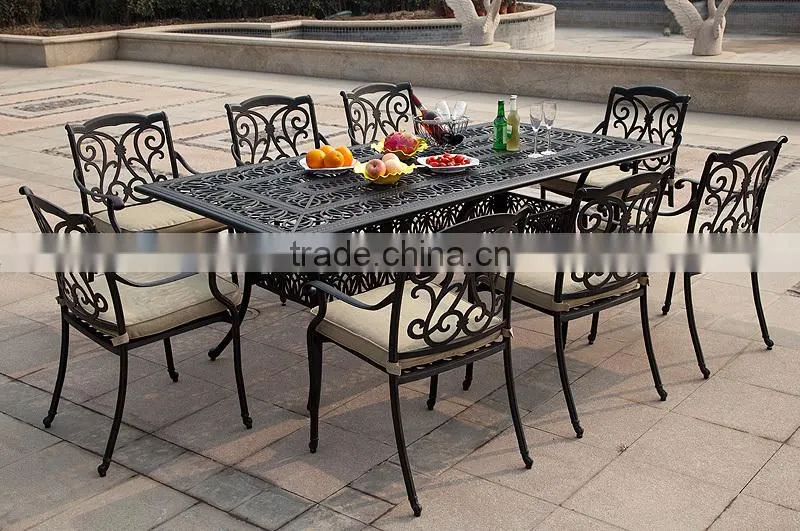 outdoor garden beach pool aluminum chaise with ottoman