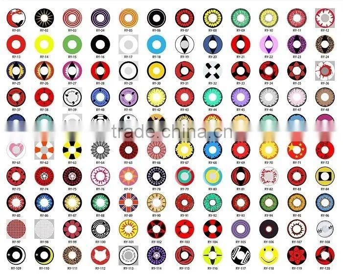 wholesale price various designs available for cheap contact lenses yearly contact lenses crazy color contact lenses