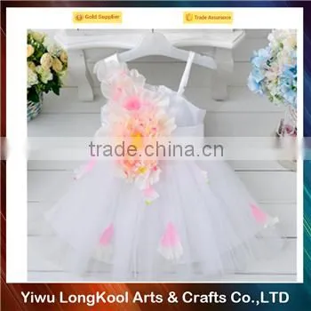 New arrival hot sale new model big flower 3 year old girl dress
