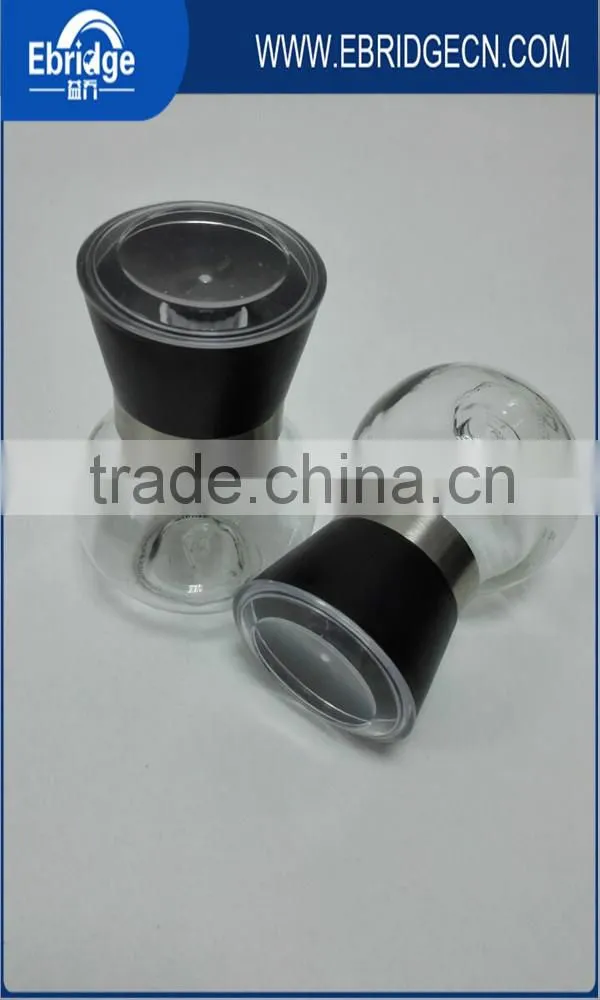 glass spice bottle grinder/ pepper and salt mill
