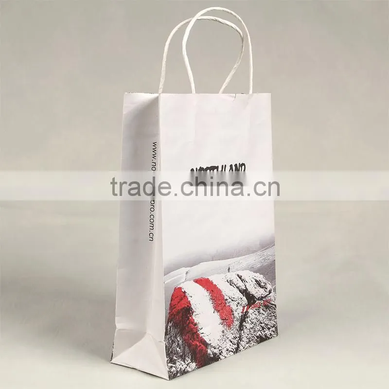 Custom scarf paper packaging bags with Twisted rope craft paper bag for clothing paper bag for gloves