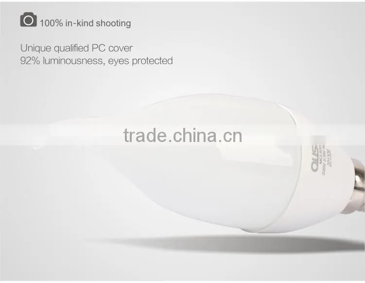 QUSUN LED Candle Light 2.5W Fluorescent Finish for Ambience Lighting