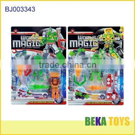 Toys factory diy intelligent toy plastic deformation warrior
