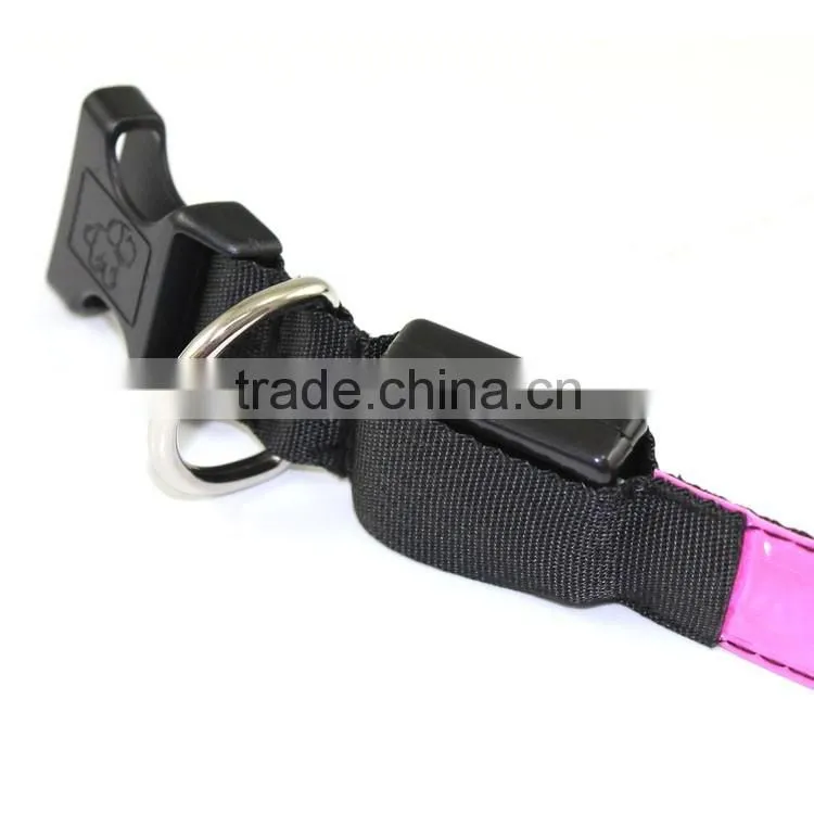 Led flashing dog collar ,CC141 new coming safety luminous glow pet dog led collar , reflective led pet necklace collar