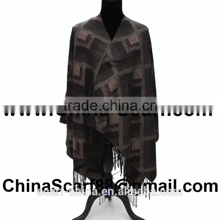 Wholesale fringed wool scarf