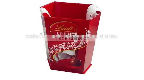 red fashion paper box with window can be carried