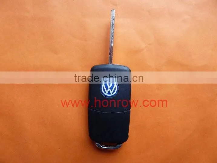VW 3+1 button remote key blank & key shell with panic button