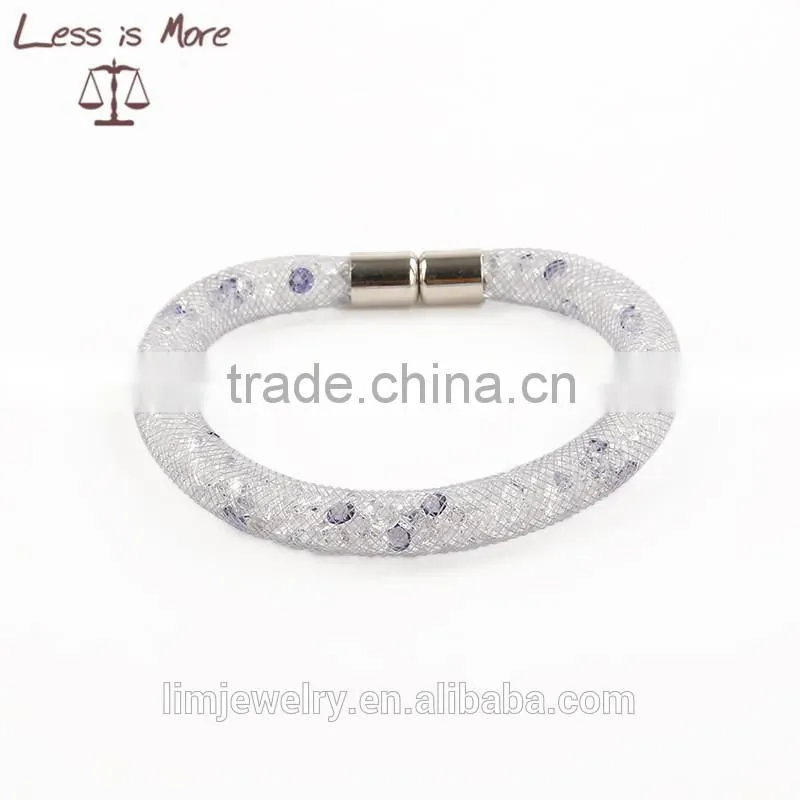 colorful magnetic bracelet with cz stone inside