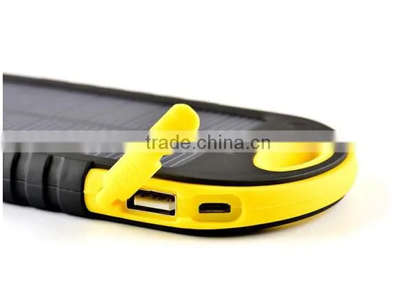 valued waterproof dirtproof 5000 mAh stockproof solar power bank