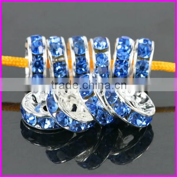 KJL-BD5174 Wholesale peridot Crystal rhinestone Wave white-K Spacer Beads Jewelry Accessories