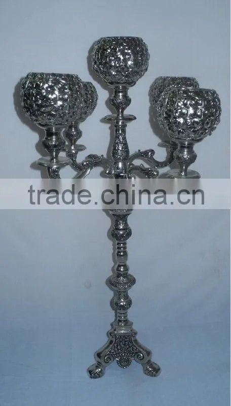 candle holder 5 arms crystal candelabra