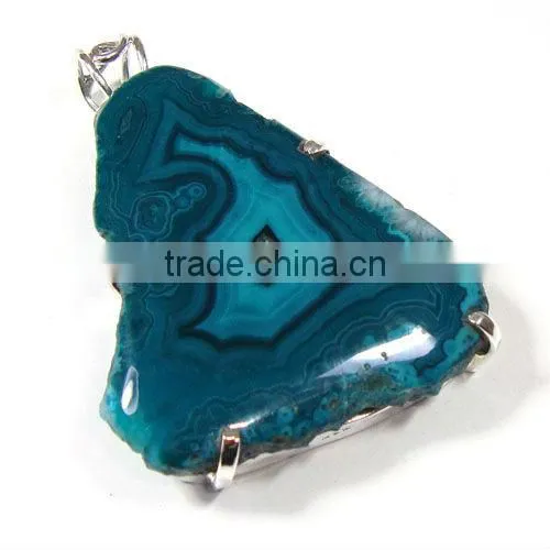 925 Stamped Sterling Silver Citrine Semi Precious Gemstone Pendant