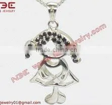 Hot sale animal design fashion costum 925 silver jewelry pendant, owl design silver cz pendant, wholesale silver925 jewelry