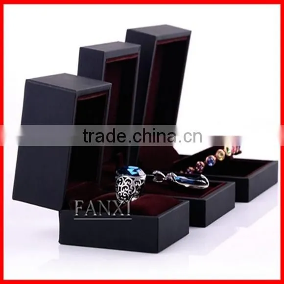 High Quality Luxury Custom Black Jewelry Box Whole Set Jewelry Packaging Box