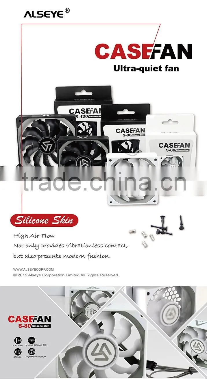 Alseye CA0301 manufacturer Hydraulic Bearing Computer 3 pin cpu cooler fan 8025