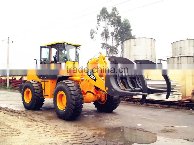 LTMA grass wheel loader with log grapple